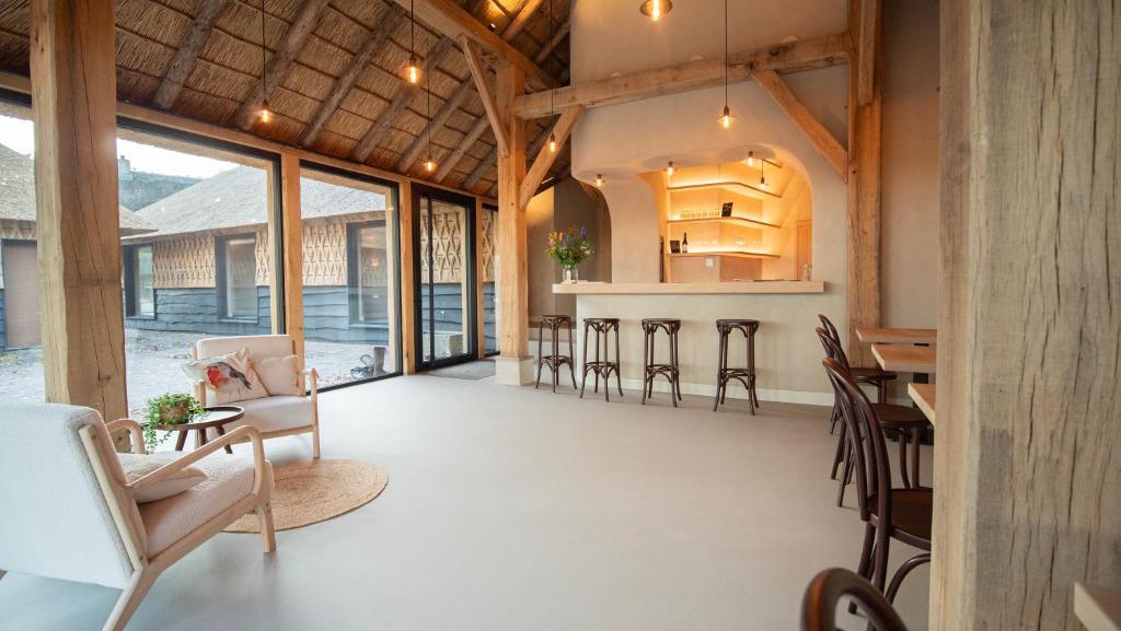 Posezení v ubytování B&B Het Nagtegaaltje