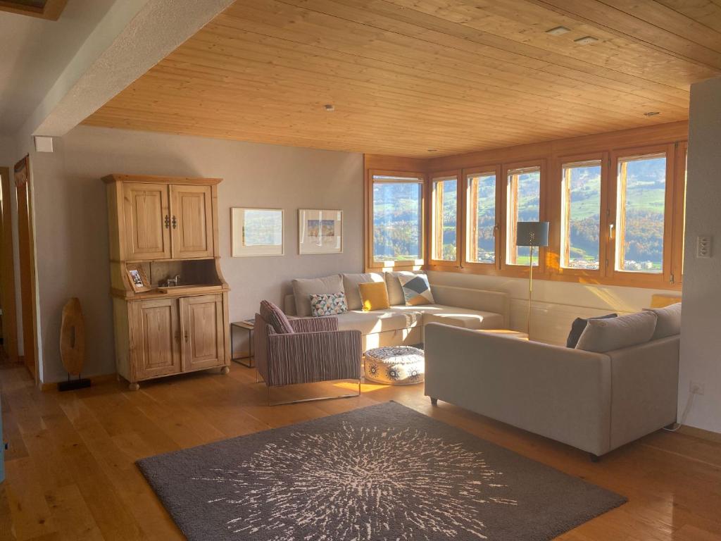 Posezení v ubytování Chalet Seeblick