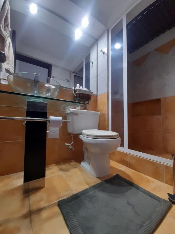Koupelna v ubytování Hotel MACA lago calima