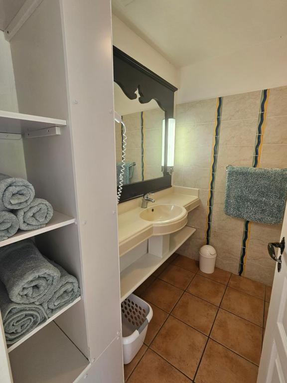 Koupelna v ubytování studio Le Palma, vue mer