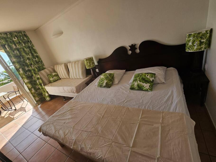 Postel nebo postele na pokoji v ubytování studio Le Palma, vue mer