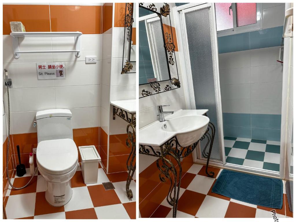 Koupelna v ubytování Taitung Ohana Sky Hostel