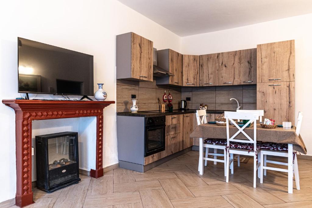Kuchyň nebo kuchyňský kout v ubytování Agriturismo Why Farm