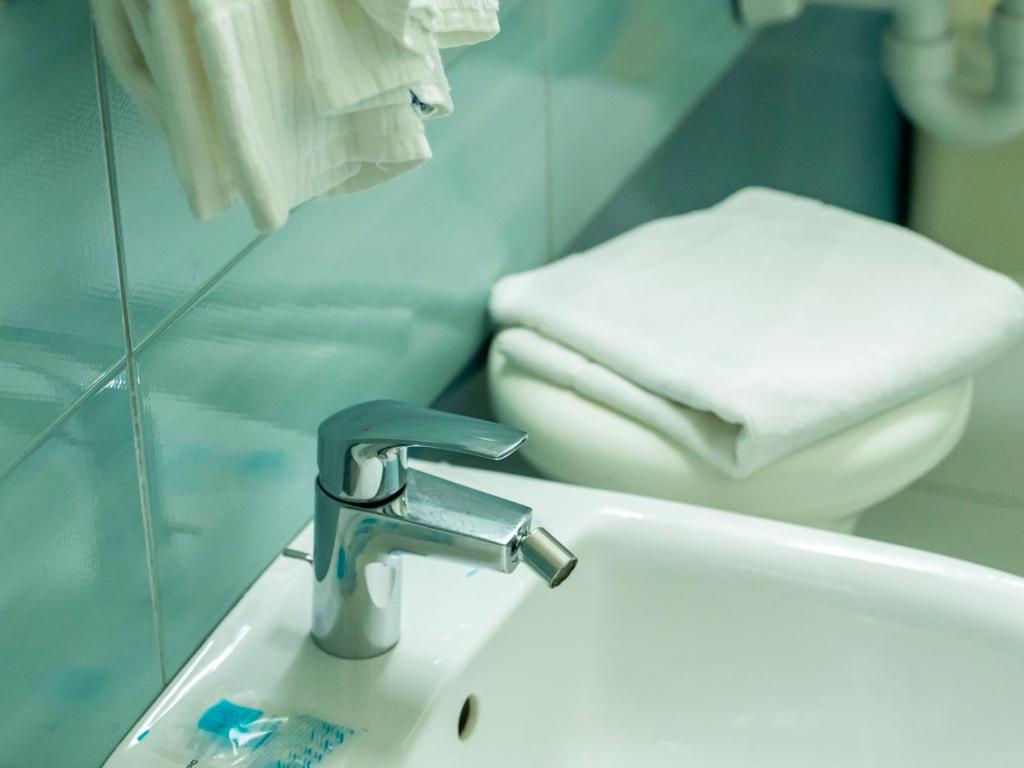 Koupelna v ubytování Hotel Fabricia