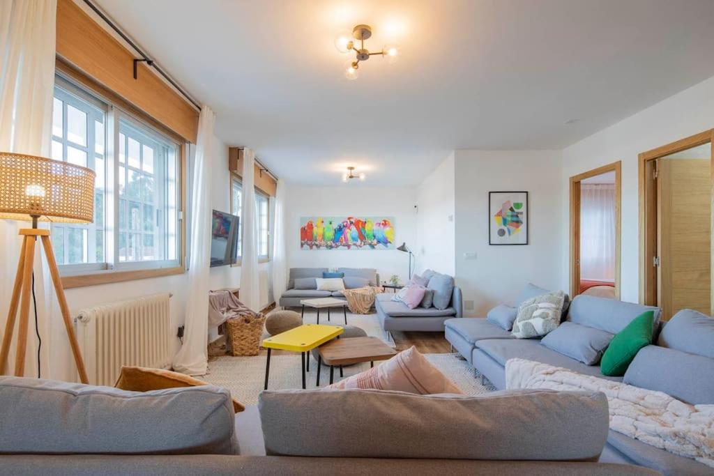 Χώρος καθιστικού στο Gran casa con vistas a la ría de Vigo