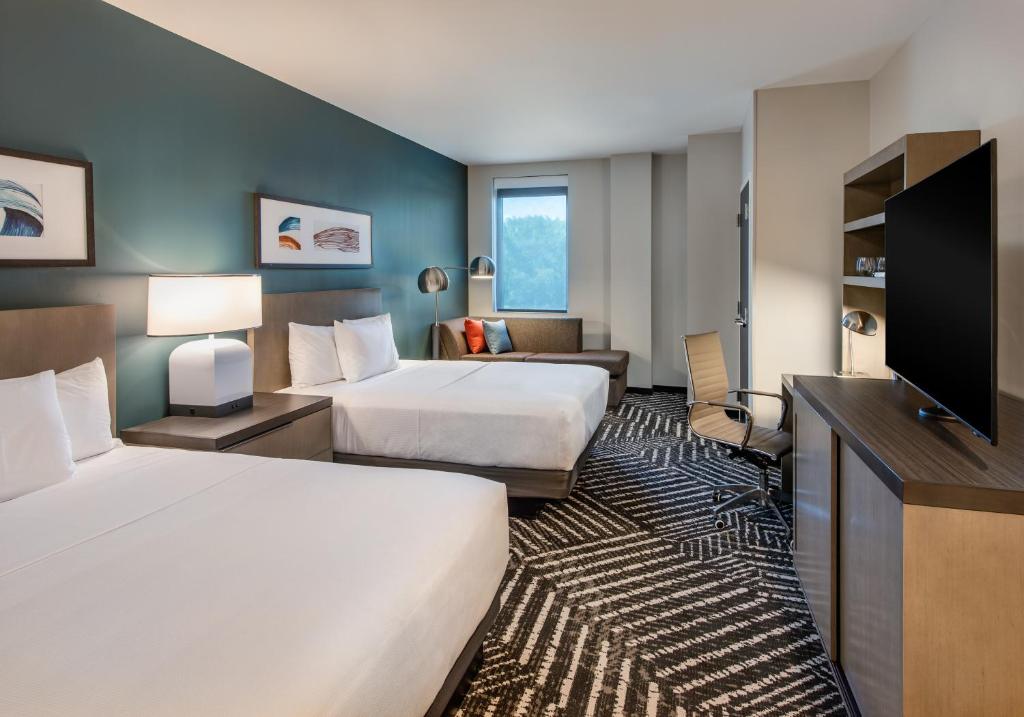 Postel nebo postele na pokoji v ubytování Hyatt House Bwi Airport/Baltimore