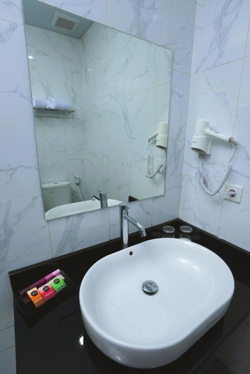 Koupelna v ubytování Hotel Dafam Rio