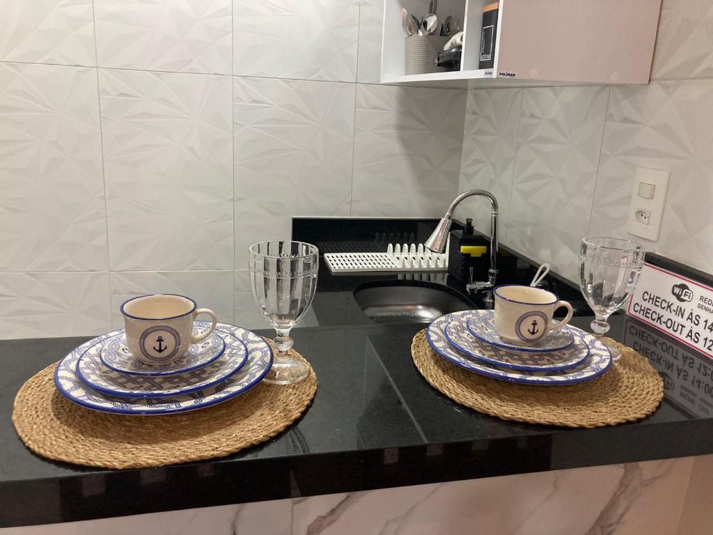 Køkken eller tekøkken på Pousada Bella Flor