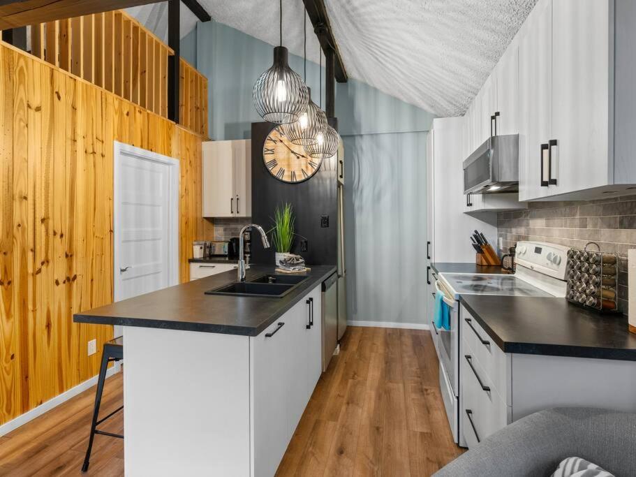 Kuchyň nebo kuchyňský kout v ubytování Le1603 - Le Petit Caribou - Chalet spa et plage