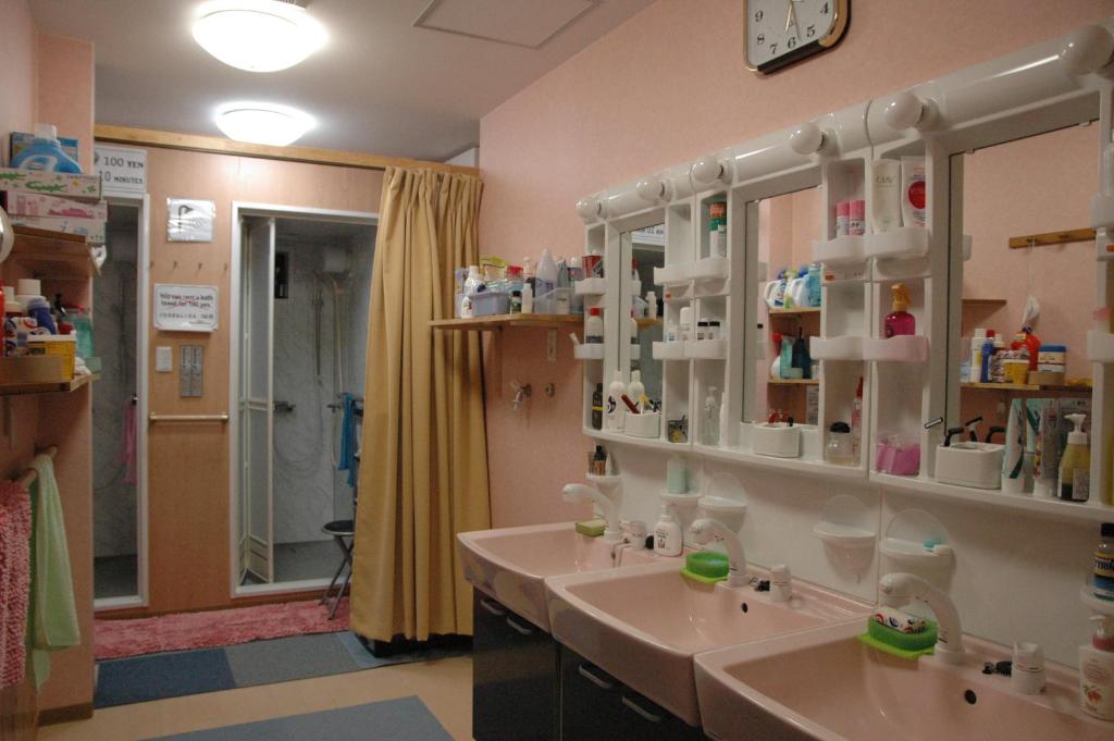 Koupelna v ubytování Oyama Guesthouse Kyoto