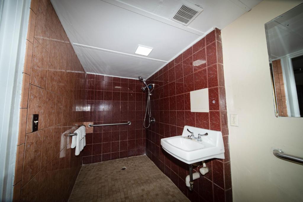 Koupelna v ubytování Sinbad Motel
