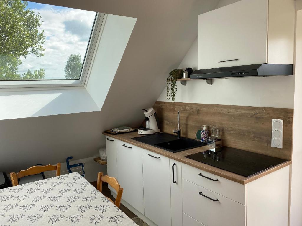 Kuchyň nebo kuchyňský kout v ubytování Gîte des Comtes du Perche 2 logements indépendants de 40 et 25 m2