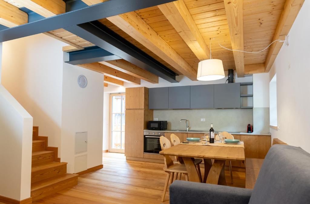 Kuchyň nebo kuchyňský kout v ubytování Chalet Le Grazie