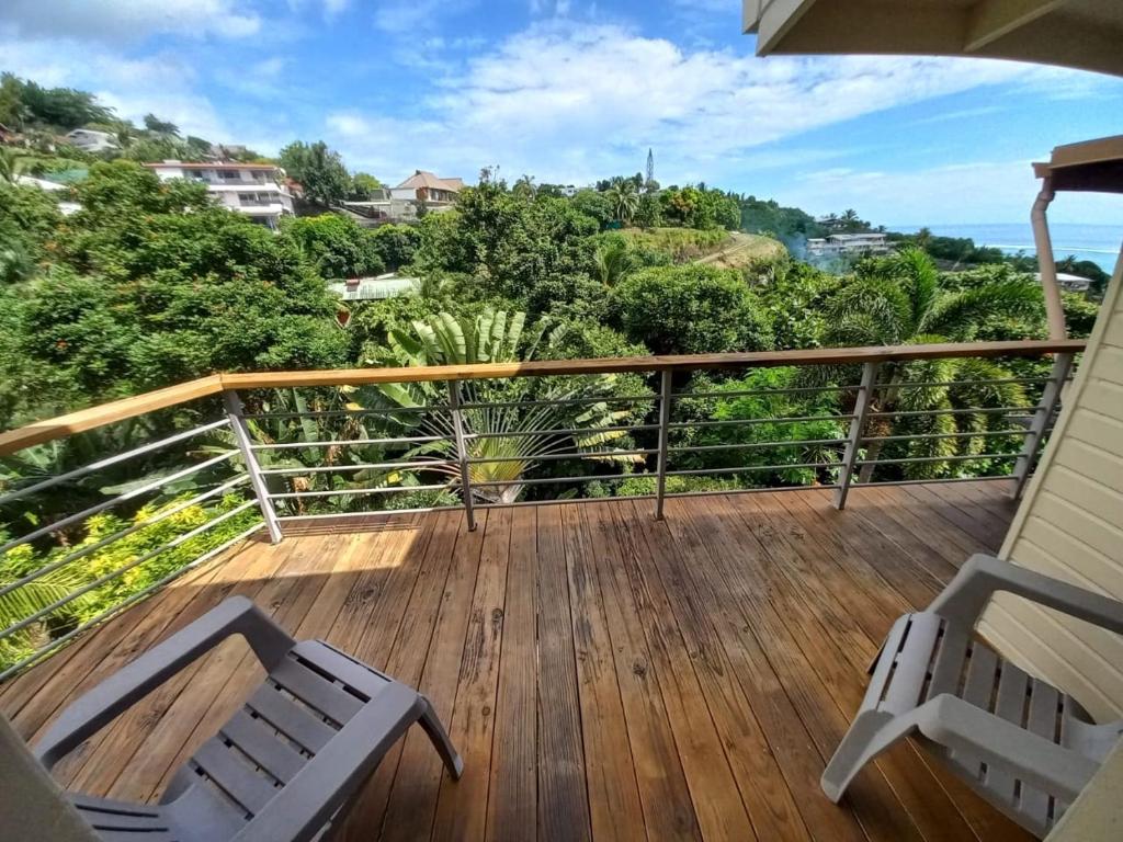 Balkón nebo terasa v ubytování MARINA BLUE fabuleux Appartement vue LAGON