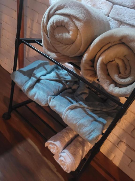 Postel nebo postele na pokoji v ubytování loft das flores