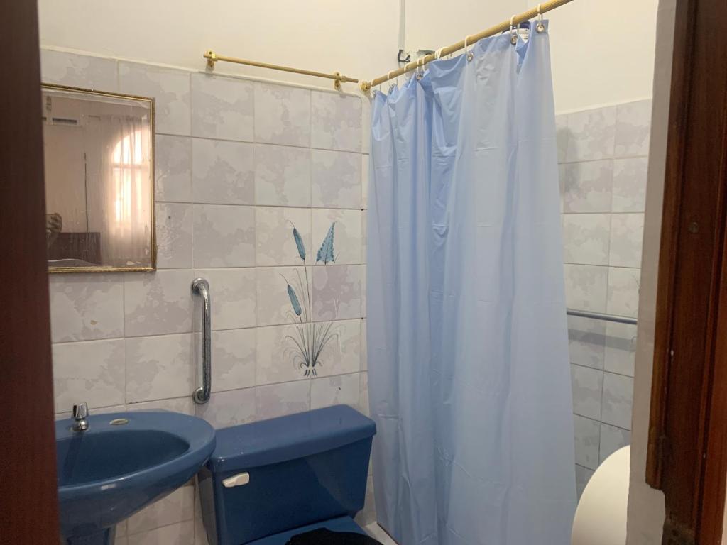 Koupelna v ubytování Veranera Hostal