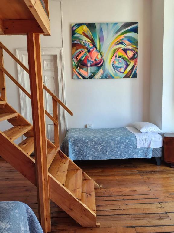 Postel nebo postele na pokoji v ubytování Nómada Eco-Hostal