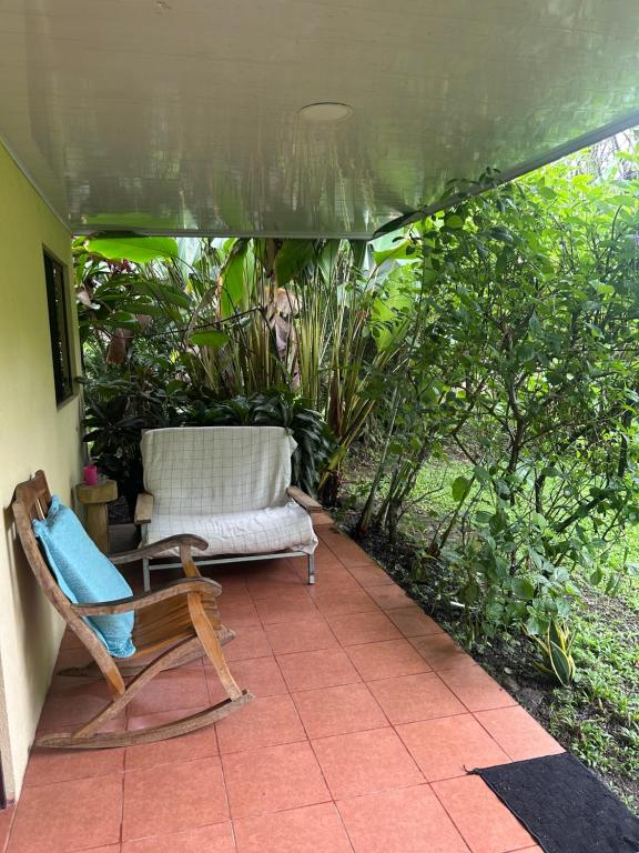 Zahrada ubytování Granja Agua Azul, Wi-FI,AC-WC,Parking,la Fortuna