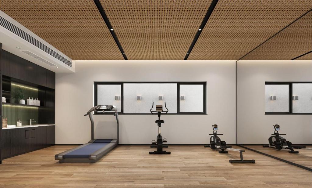 Fitness centrum a/nebo fitness zařízení v ubytování Renjoy Hotel -Xiamen Zhongshan Road Pedestrian Street