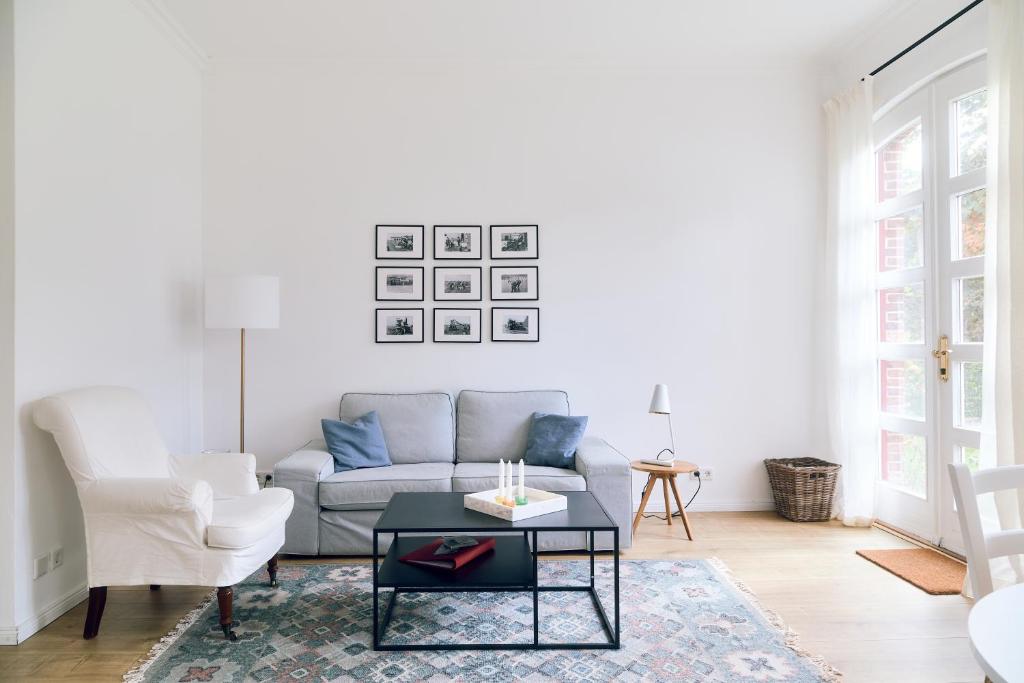 Posezení v ubytování Gartenappartment