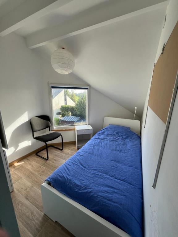 Postel nebo postele na pokoji v ubytování Appartement à Arradon
