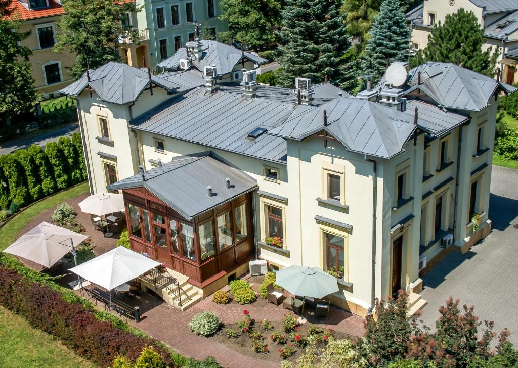 an aerial view of a house with a roof at U Pana Cogito in Krakow