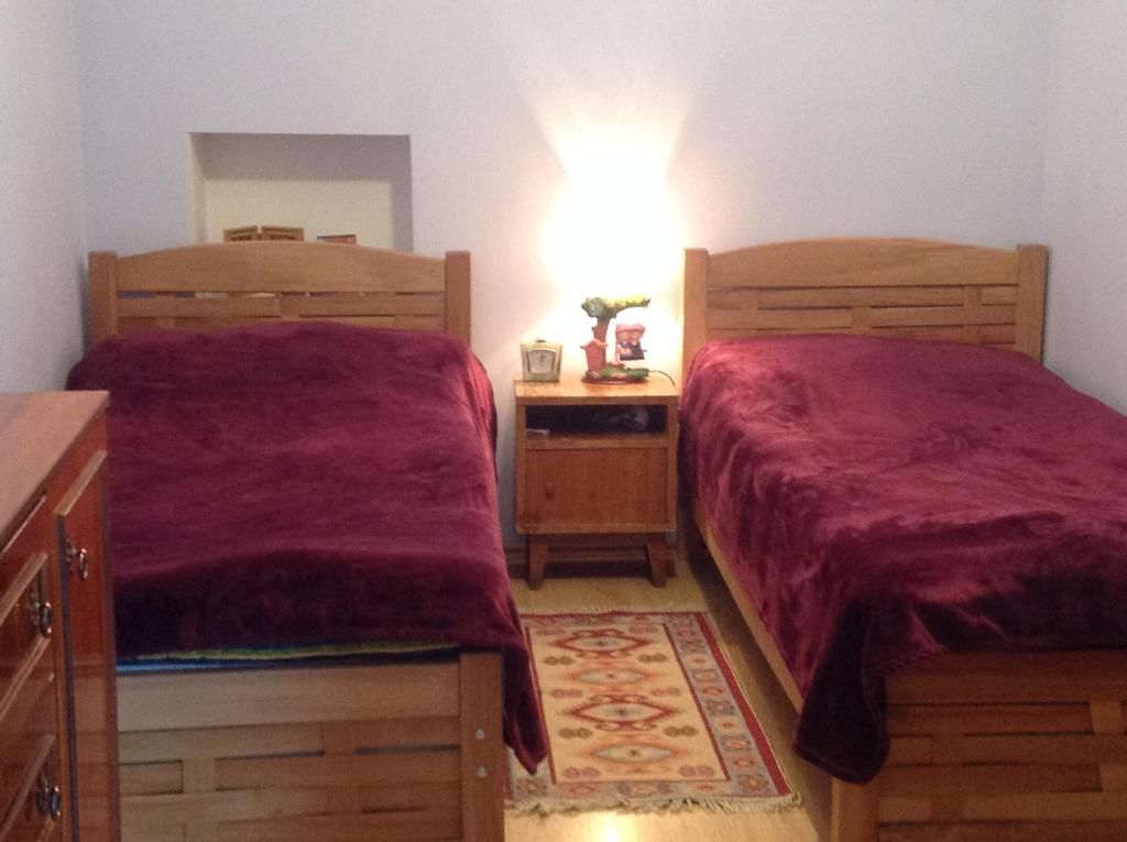 Postel nebo postele na pokoji v ubytování Guest House Nana in Mestia