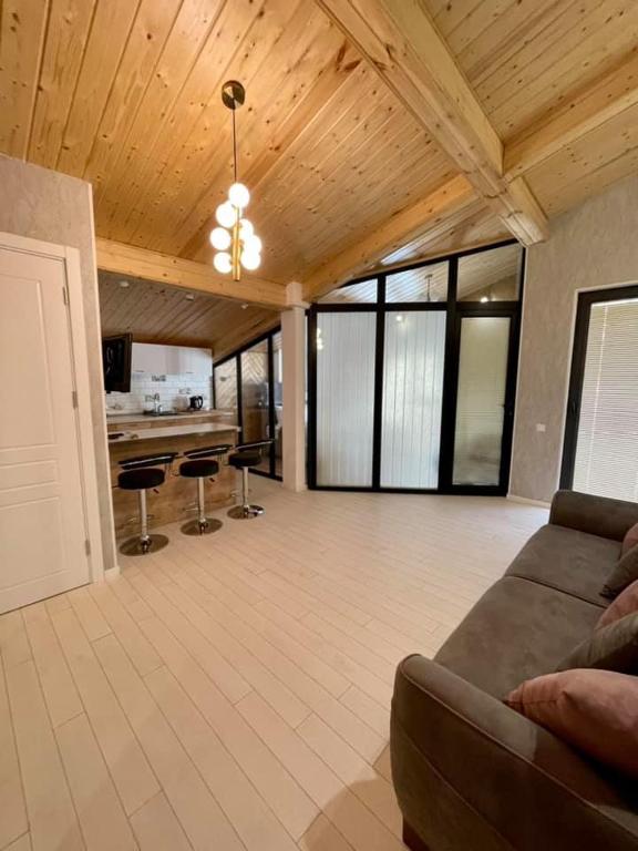 Posezení v ubytování winter house GUDAURI