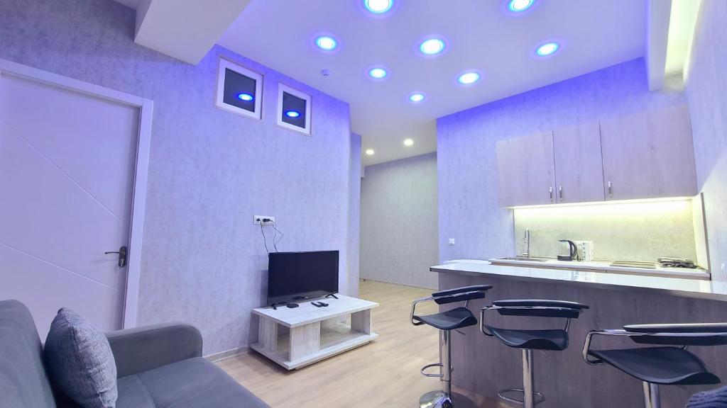 Kuchyň nebo kuchyňský kout v ubytování winter house GUDAURI