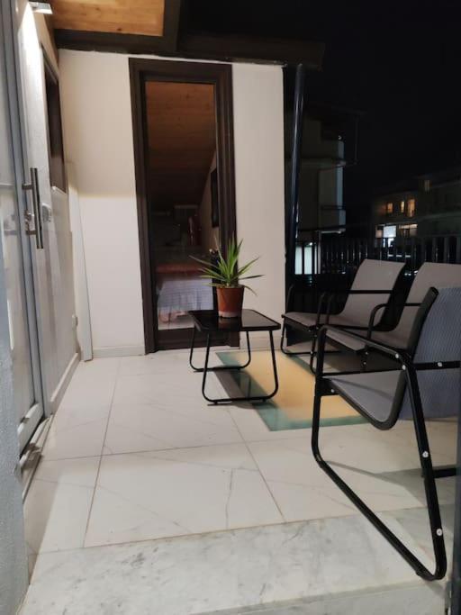 Balkón nebo terasa v ubytování New house