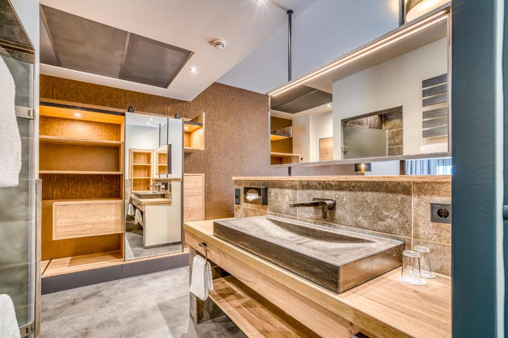 Kuchyň nebo kuchyňský kout v ubytování Ringhotel Forellenhof