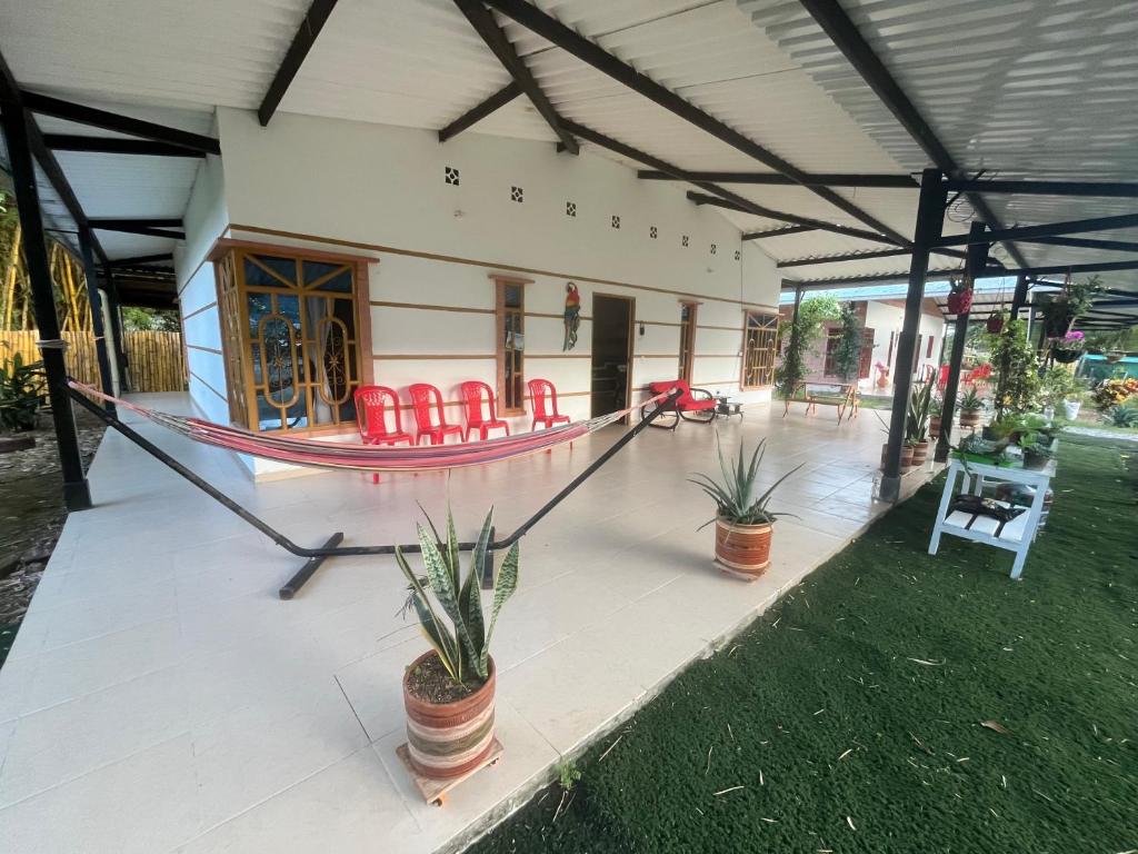 Zahrada ubytování Hostal Macayaco