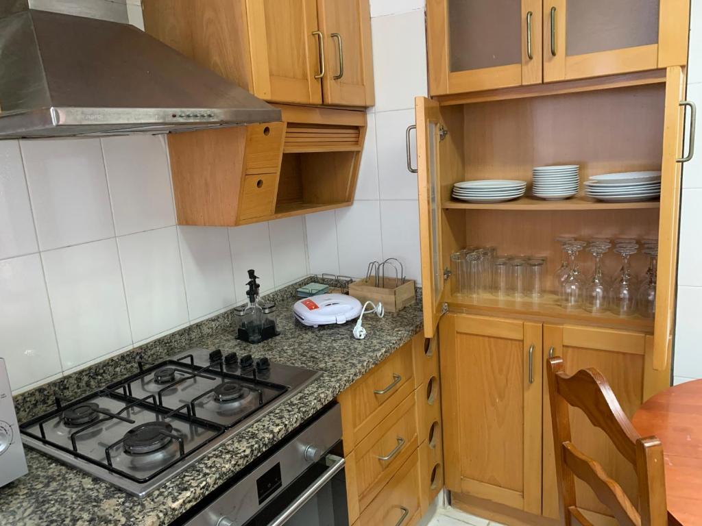 Kuchyň nebo kuchyňský kout v ubytování AWA Cabo Verde