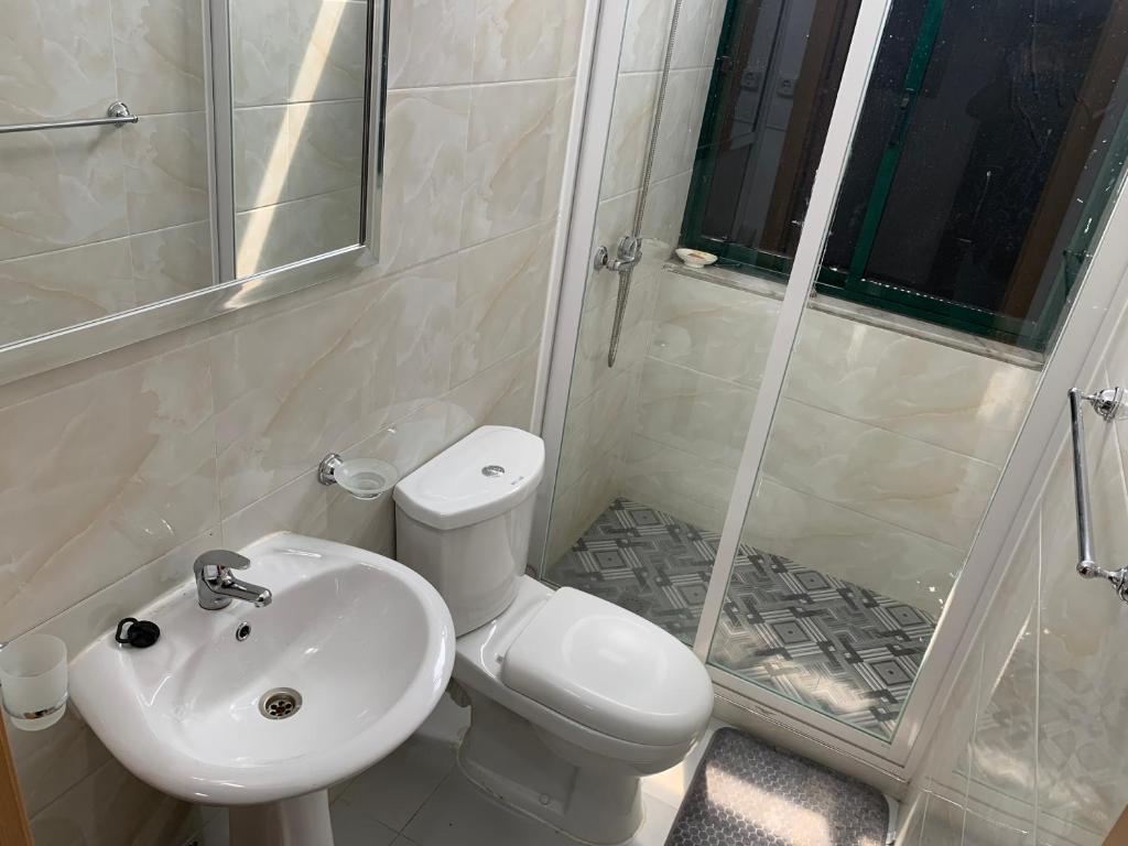 Koupelna v ubytování AWA Cabo Verde