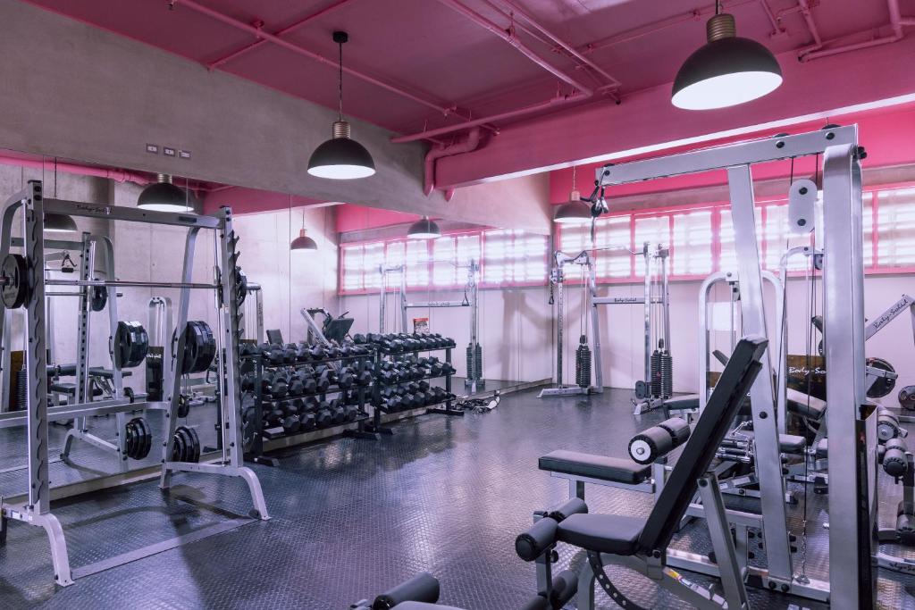 Fitness centrum a/nebo fitness zařízení v ubytování Studio2914