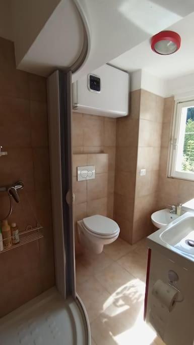 Koupelna v ubytování Zam hus, monolocale walser