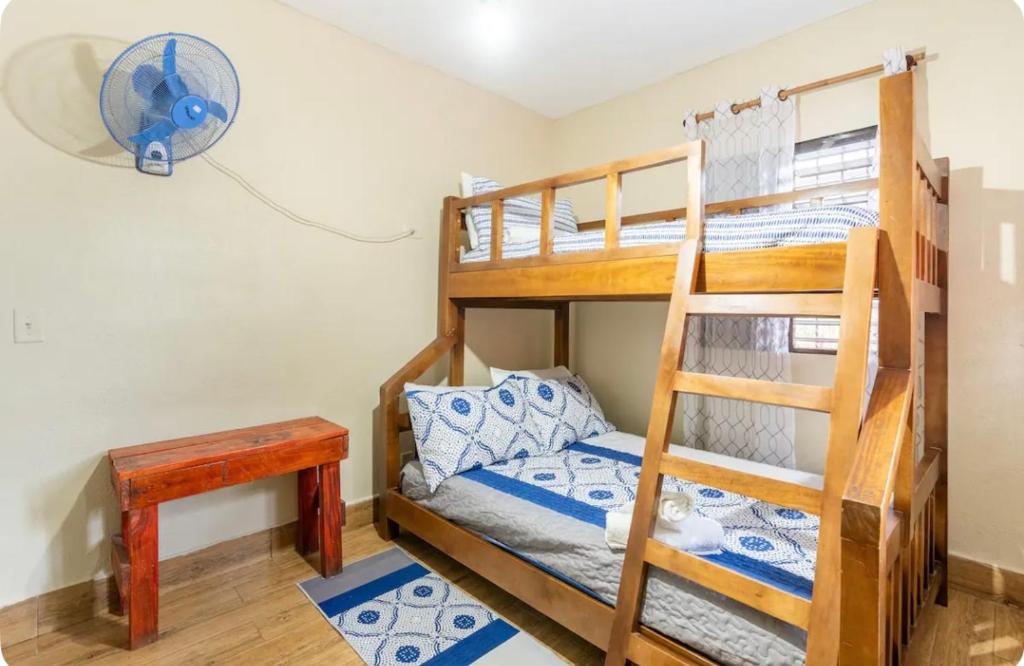 Postel nebo postele na pokoji v ubytování Cabaña Don Tobo Jarabacoa RD