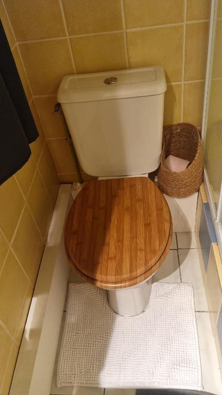 Koupelna v ubytování Chambre face aux vignes
