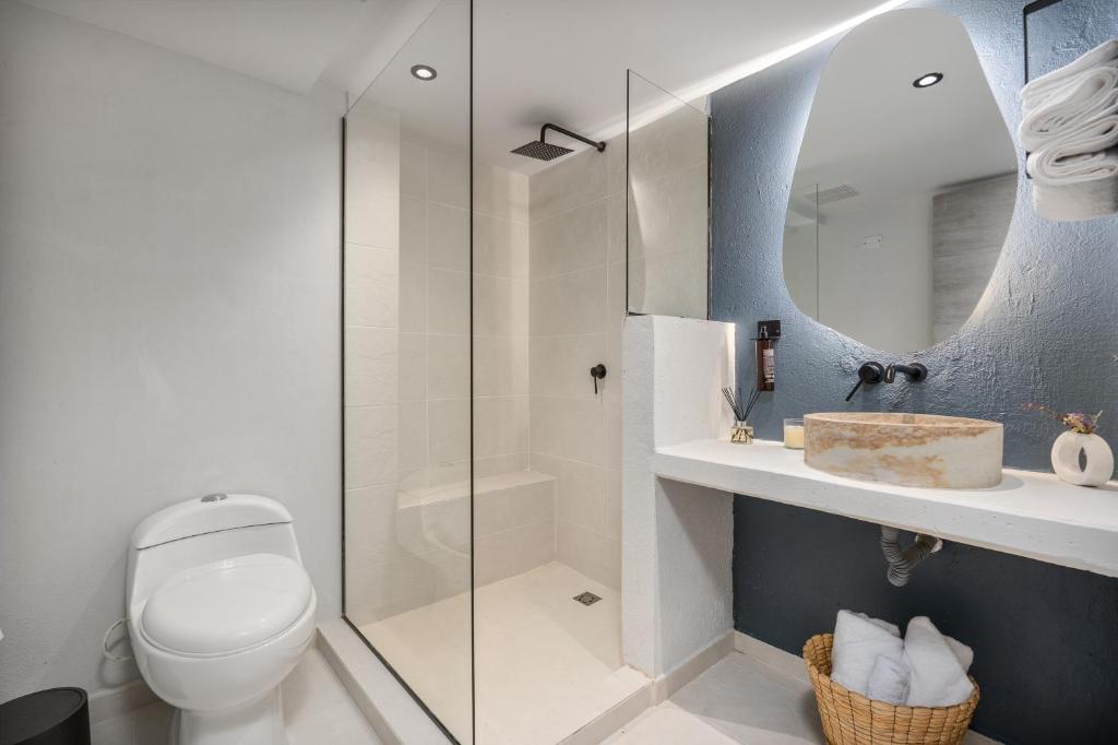 Koupelna v ubytování Nago Hometel Boutique