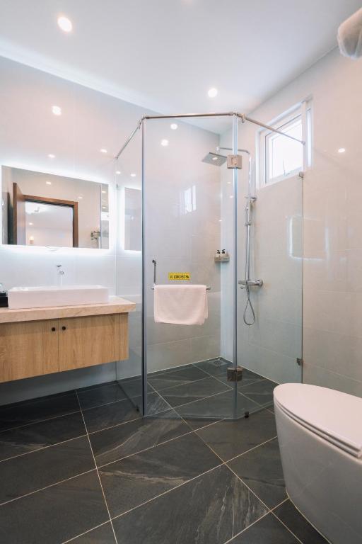 Koupelna v ubytování HOANG LINH PHAT HOTEL