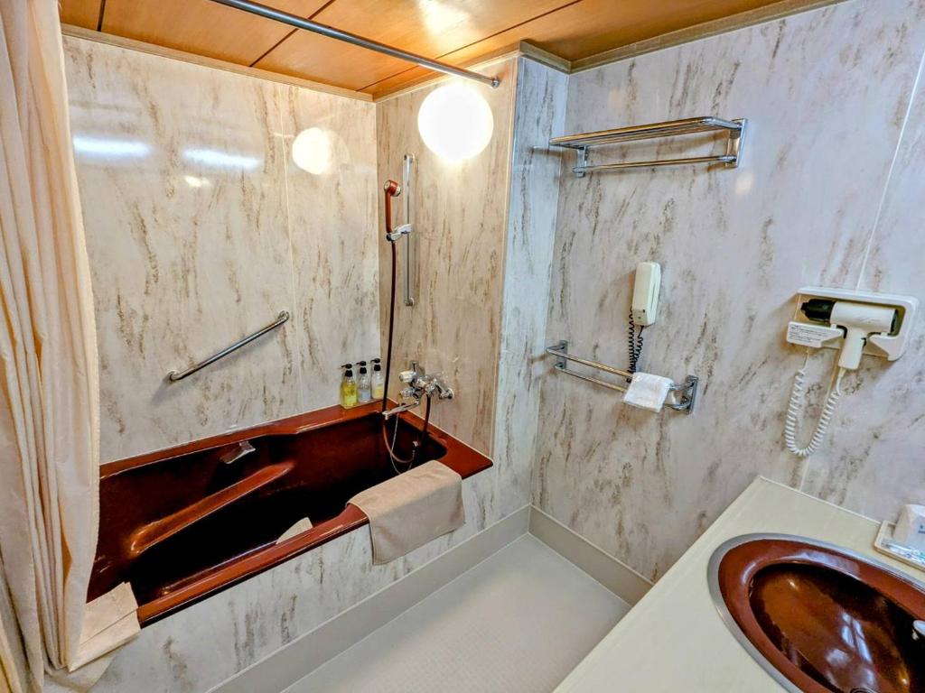 Koupelna v ubytování Madarao Kogen Hotel