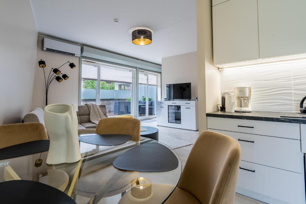 Kuchyň nebo kuchyňský kout v ubytování Pärnu Kesklinna Apartement