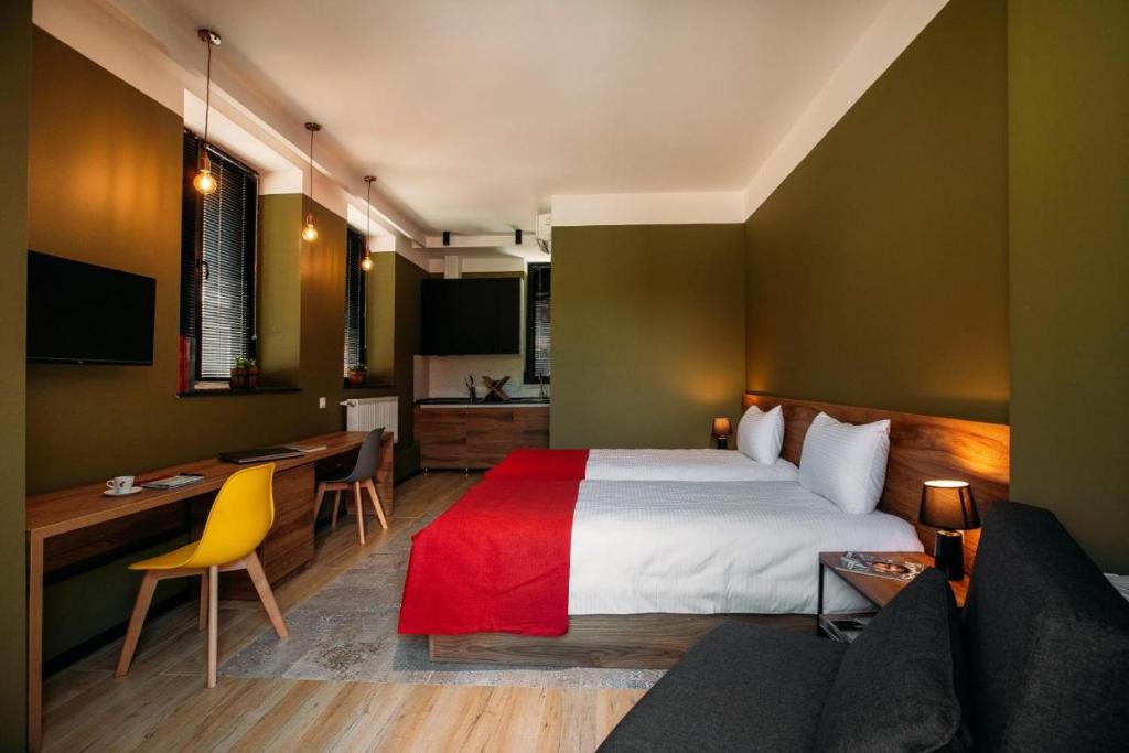 Postel nebo postele na pokoji v ubytování Marjan Aparthotel