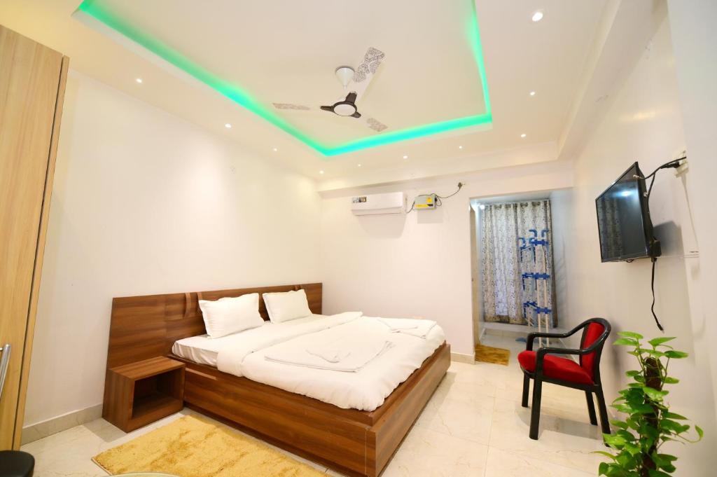 Postel nebo postele na pokoji v ubytování Airport residency hotel