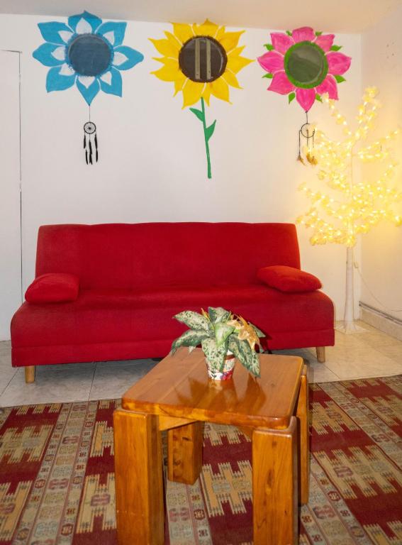 Posezení v ubytování Hostal Casa Yare