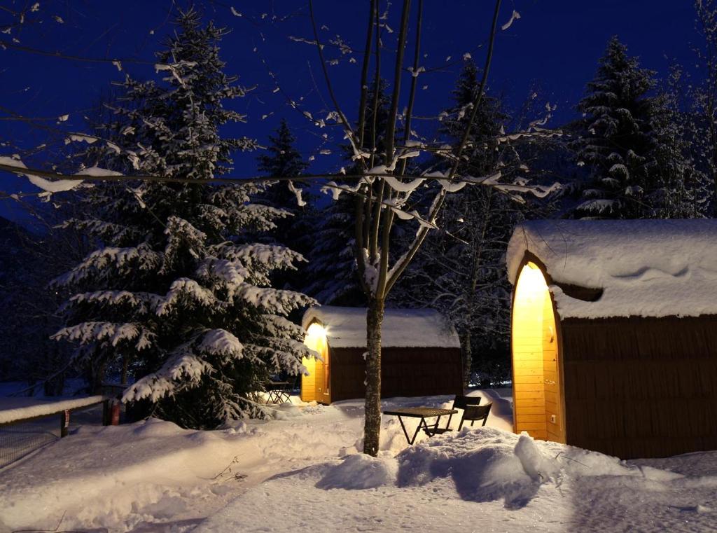 Presanella Mountain Lodge v zimě