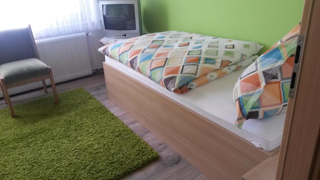 Postel nebo postele na pokoji v ubytování Ferienhof Hoppe
