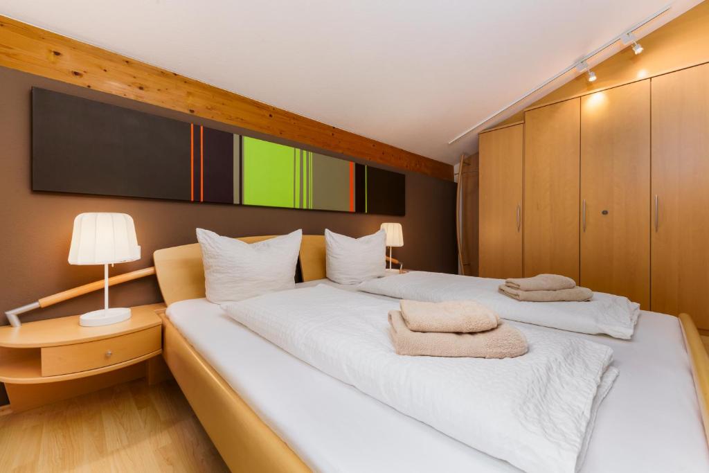 Postel nebo postele na pokoji v ubytování Haus Röcken