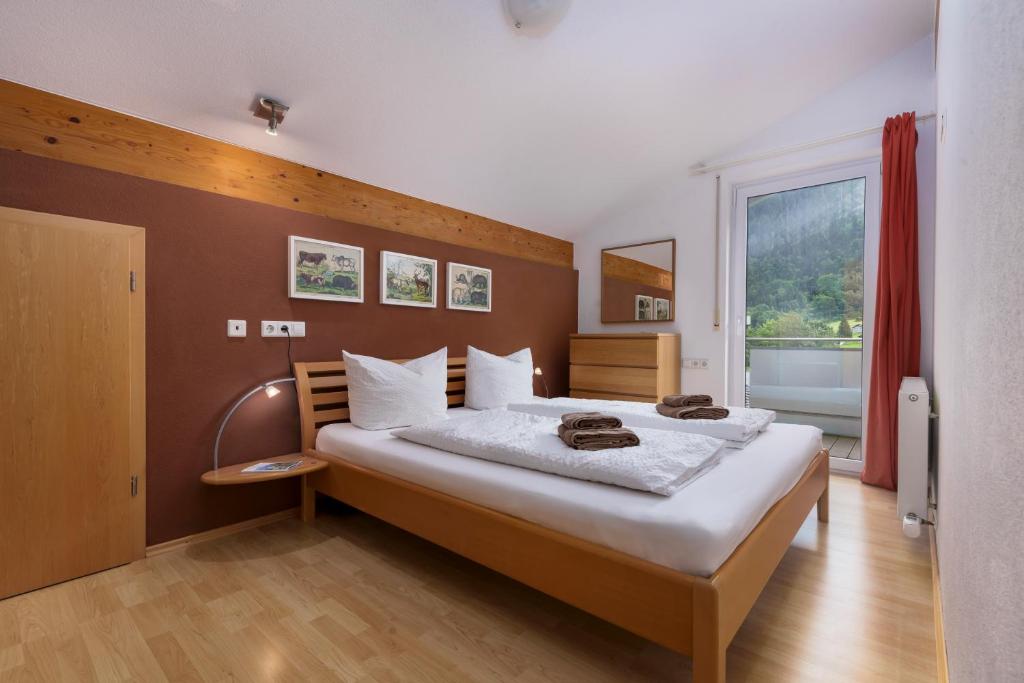 Postel nebo postele na pokoji v ubytování Haus Röcken
