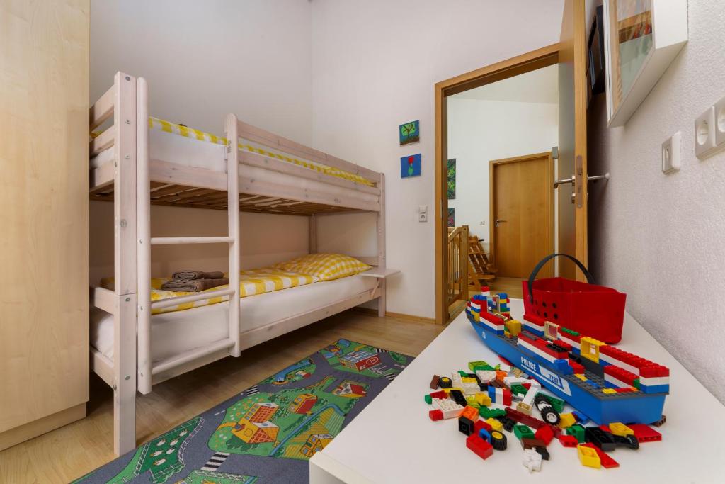 Postel nebo postele na pokoji v ubytování Haus Röcken